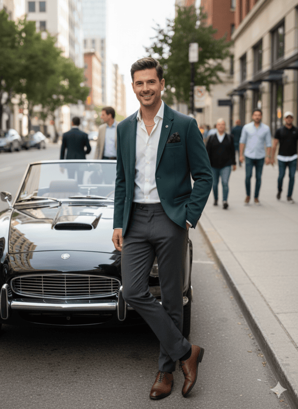 Elegant Dark Green Zara Blazer