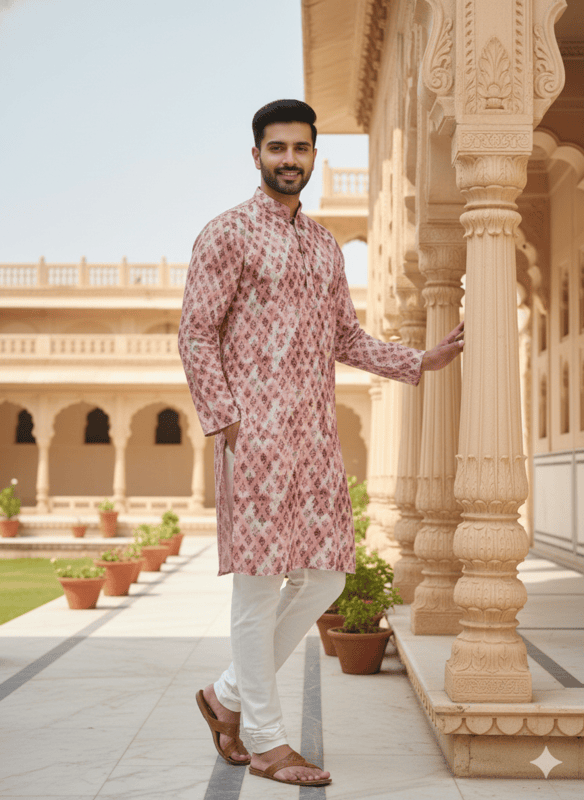 Men's Printed Festive Kurta Pajama Set D.8/4