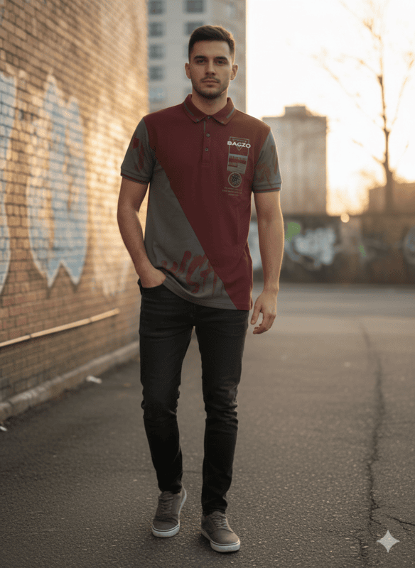 BACZO Men's Polo T-Shirts D.2/9