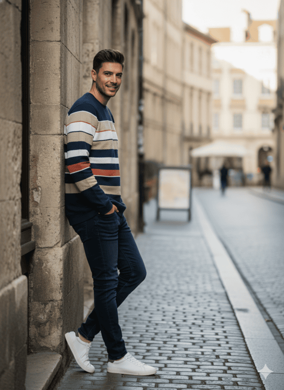 Color Block Round Neck T-Shirts โ Textured Casual Wear D.15/16