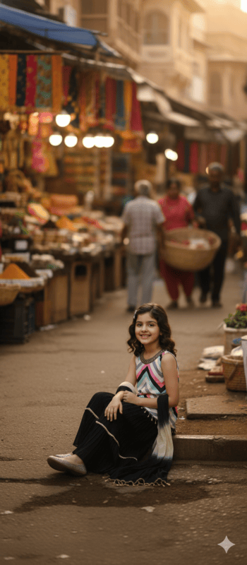 Trendy Zigzag Top with Black Sharara Palazzo Set D.11.843P B.8870