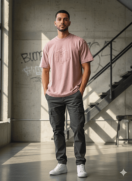 “BE REAL” Premium Oversized T-Shirt D.13.PLAIN