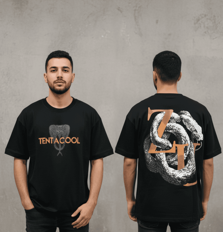 BLACK PRINTED DAWON SOLDER TSHIRT D.16.PRINTED