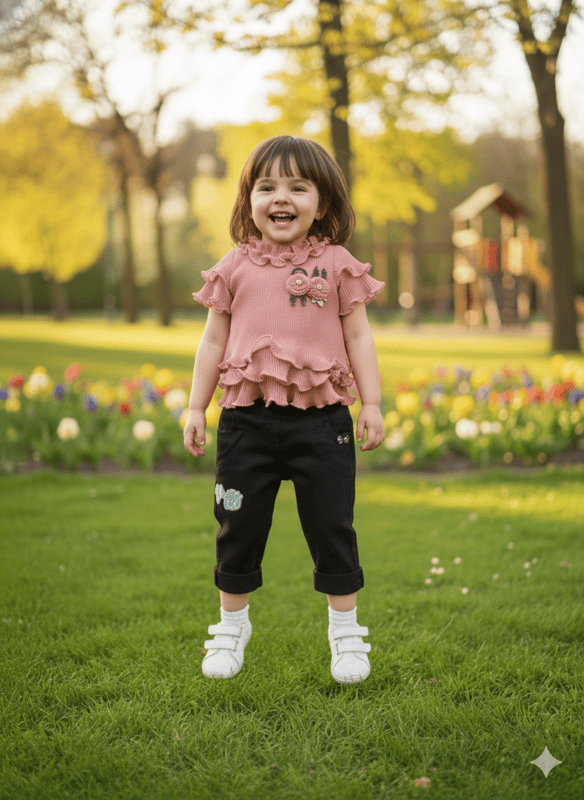 Kids Fancy Top & Pant Set D.8372