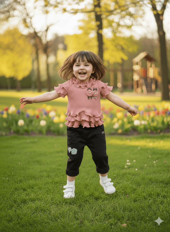 Kids Fancy Top & Pant Set D.8372