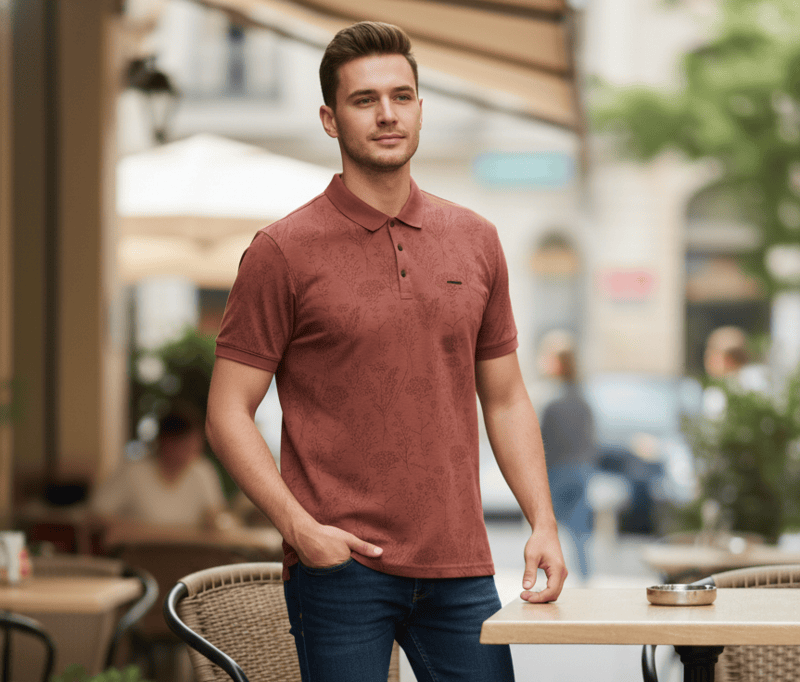 Floral Designer Polo T-Shirts D.7/32
