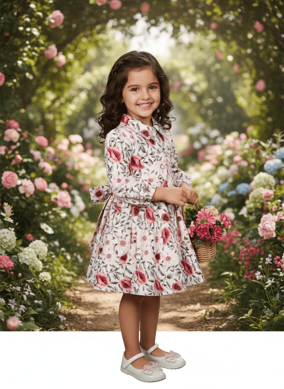 Multicolor Abstract Printed Frock D.25.982 B.1349