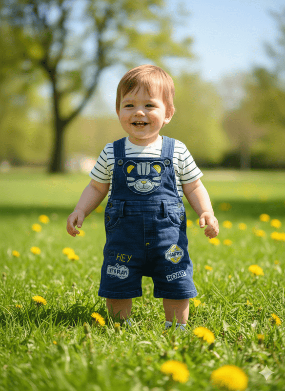 Baby/Toddler Boys' Denim Overall Set