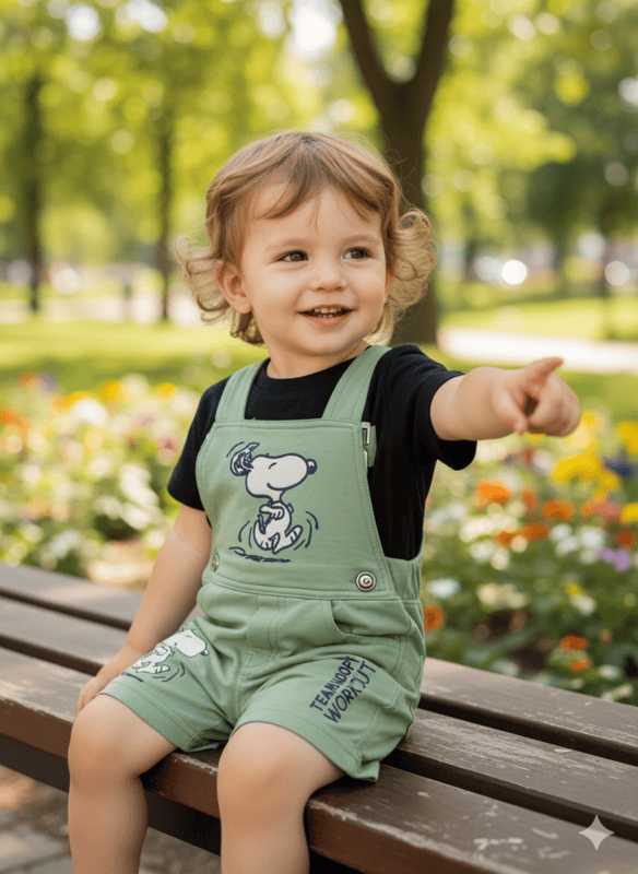 Baby/Toddler Snoopy Dungaree Set