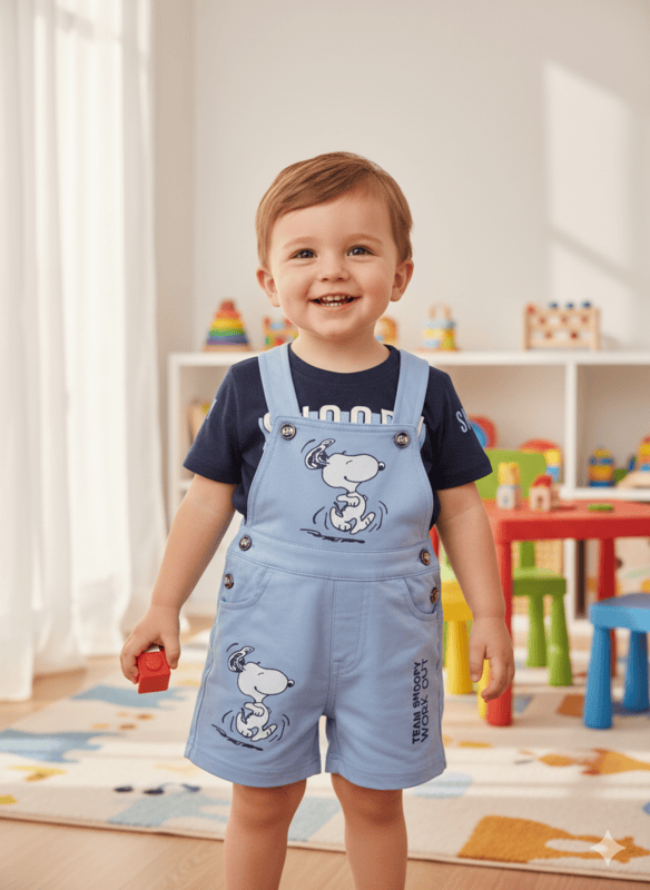 Baby/Toddler Snoopy Dungaree Set