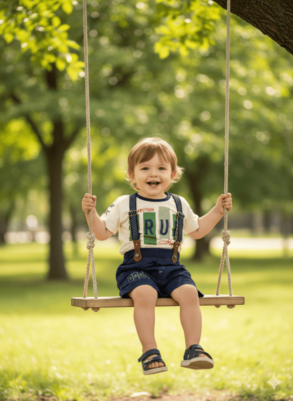 Kids' Suspender Shorts Set 35.1814