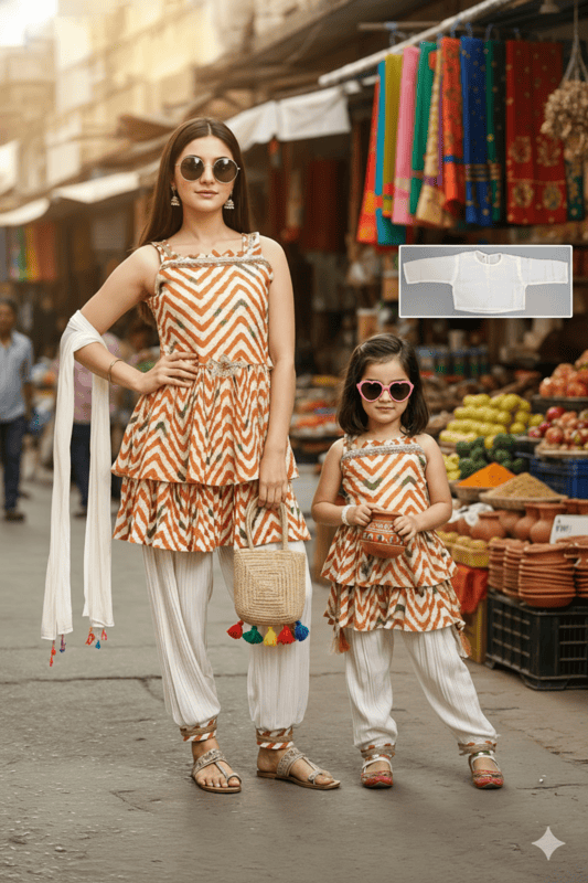 MULTI COLOUR TOP LEHNGA PAIR D.814YC B.GINI BABY