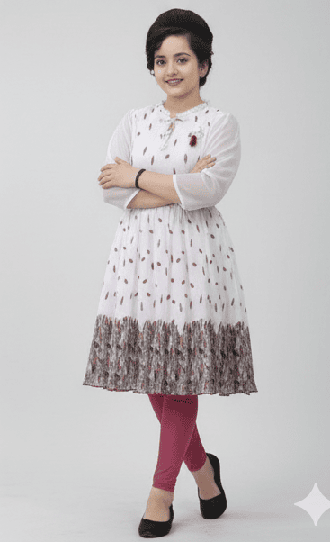 WHITE AND BROWN TOP LENGGISS D.LG10120WP B.GINI BABY