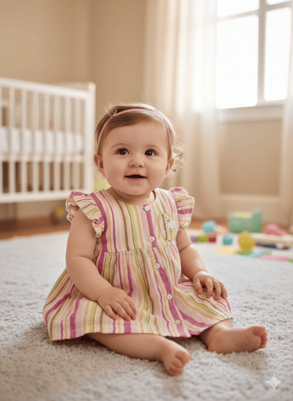 Baby Girl Cotton Frock with Matching Bloomer mj D.24.930