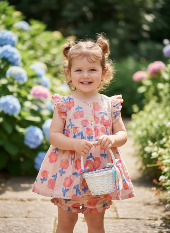 Baby Girl Cotton Frock with Matching Bloomer  D.29.930