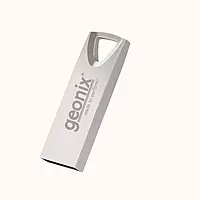 Geonix 128GB USB 2.0 Pendrive, Keyring Design,Silver-GXPD128GB