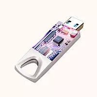 Geonix 32GB USB 2.0 Pendrive, Keyring Design, Silver-GXPD32GB