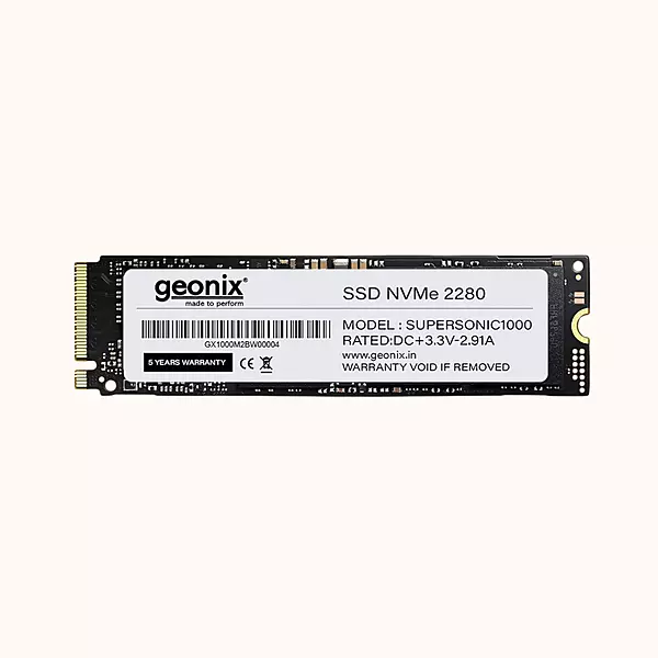 Geonix 1TB M.2 NVMe SSD, 2280, 6Gb/s, 2650/2000 Mbps, 5 Years Warranty, GXSSDN1TB