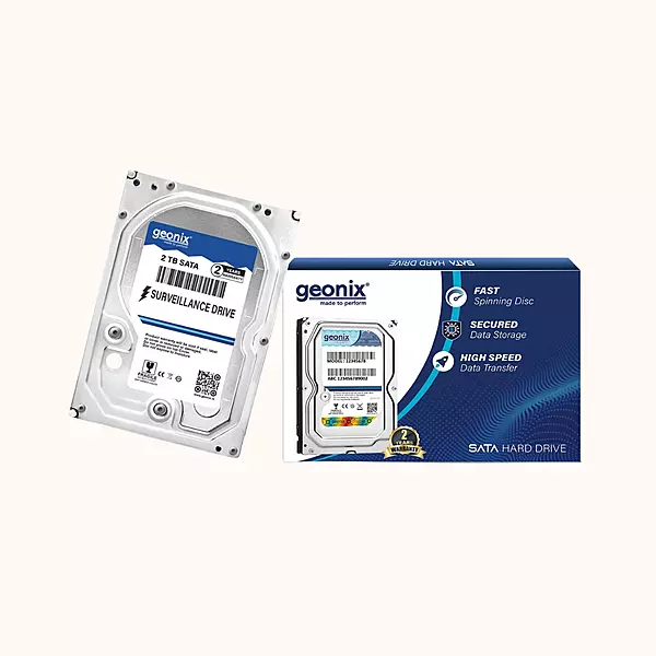 Geonix 2 TB SATA Desktop Internal (HDD), 3.5 Inch,2 Years Warranty-