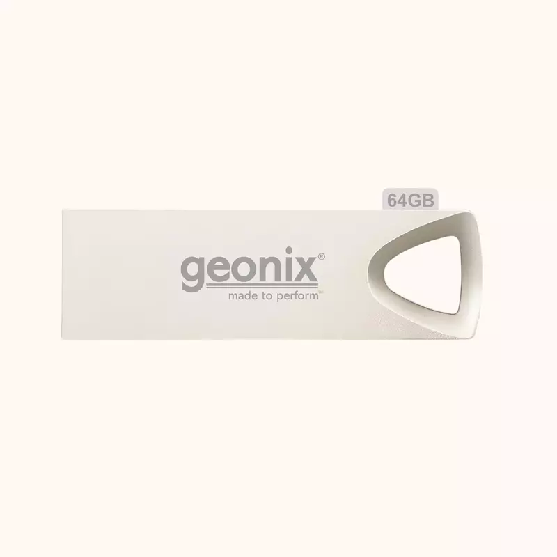 Geonix 64GB USB 2.0 Pendrive ,Keyring Design, Silver-GXPD64GB