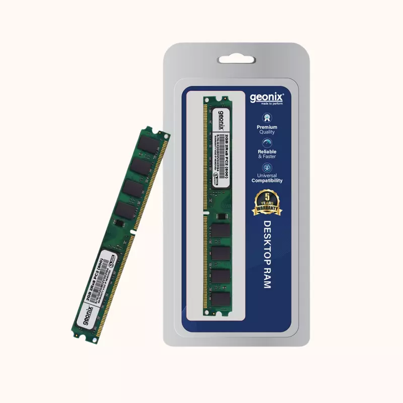 Geonix Desktop RAM, 2GB DDR2 800MHz, 5 Years Warranty