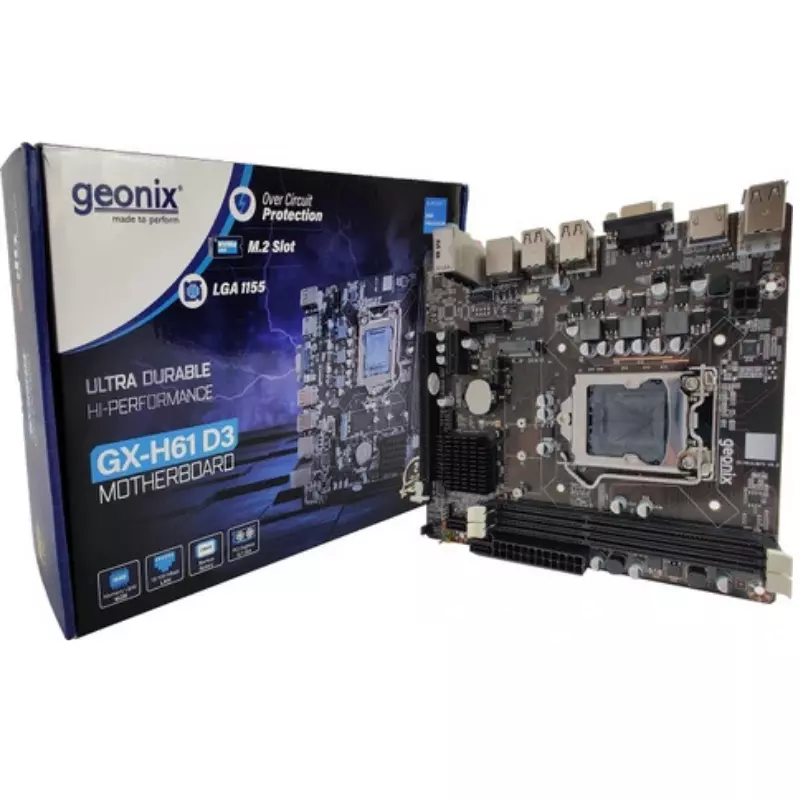 Geonix GX-H61 D3 Motherboard – Intel H61 Chipset | LGA 1155 | DDR3 Support