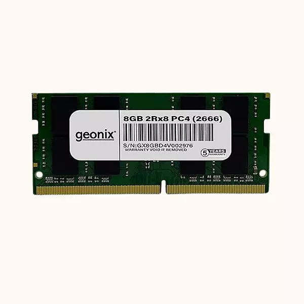 Geonix Laptop RAM, 8 GB DDR4, â€ŽFrequency-2666 Mhz, (8x2) IC, 260 Pin, 5 Years Warranty