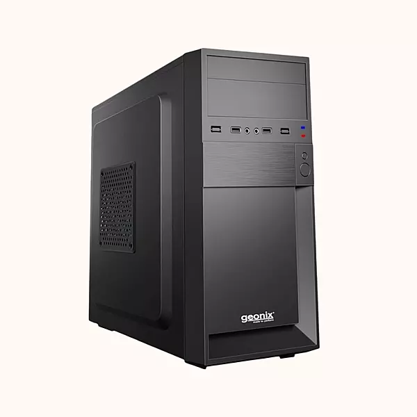 Geonix Metal Cabinet, Audio Port, 2 USB 2.0, Micro/Mini ATX, Black, Gx-1714