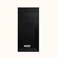 Geonix Metal Cabinet, Audio Port, 2 USB 2.0, Micro/Mini ATX, Black, Gx-1714