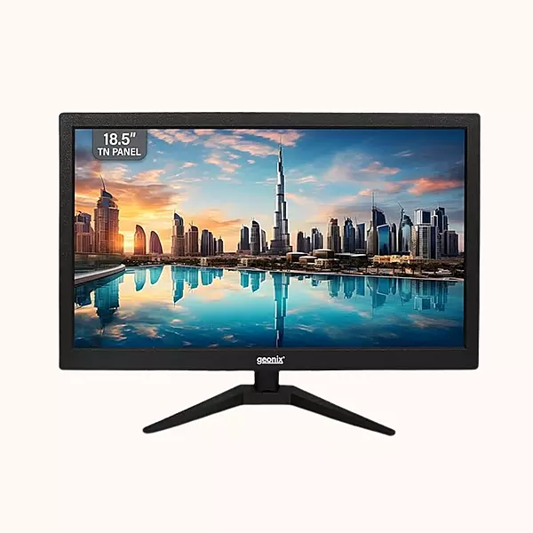 Geonix PC Monitor 18.5 Inches, Resolution 1366 x 768, 3 Years Warranty -GXTF-WVHDF185