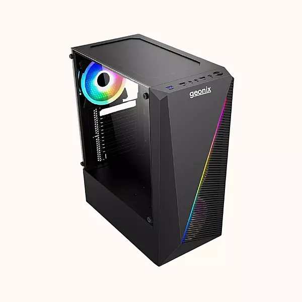 Geonix Tempered_Glass ATX Gaming Cabinet ‎(X10W)-Black