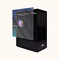 Geonix Tempered_Glass ATX Gaming Cabinet Black, X30W