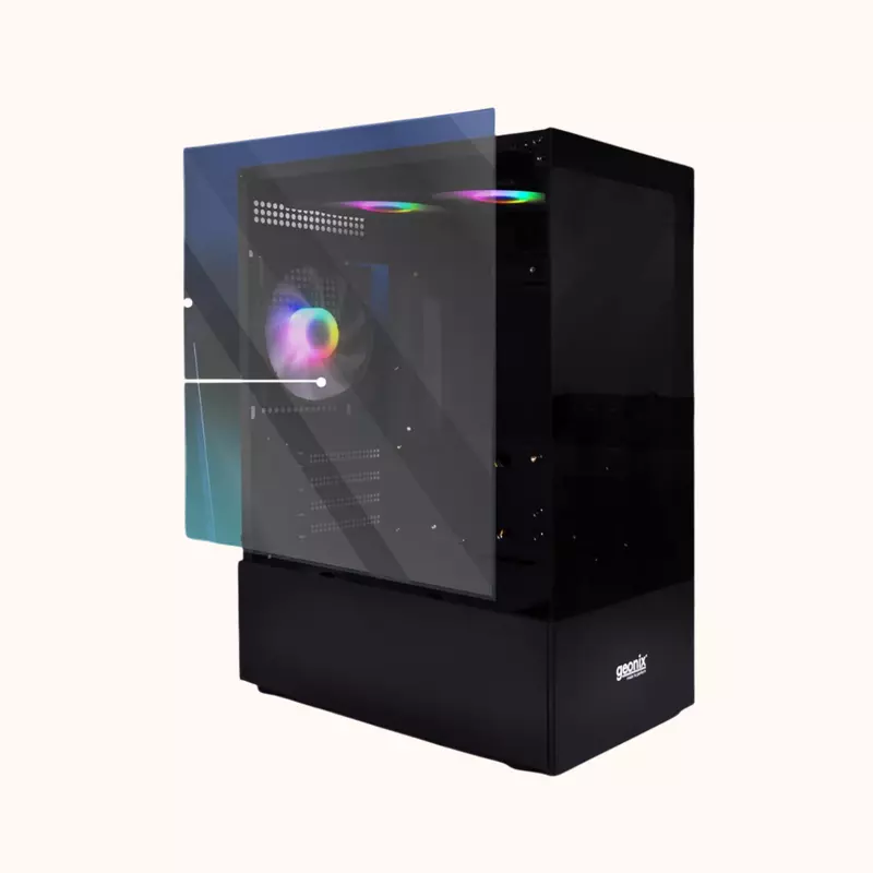 Geonix Tempered_Glass ATX Gaming Cabinet, GXGC4F-18503, Black