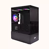Geonix Tempered_Glass ATX Gaming Cabinet Black, X30W
