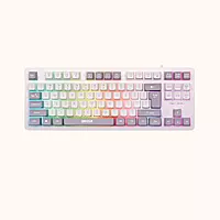 Geonix Vintage Retro Chiclet Keyboard, 87 Keys, PVC Cable, Durable, Compact & Slim Design, White Grey, KB4
