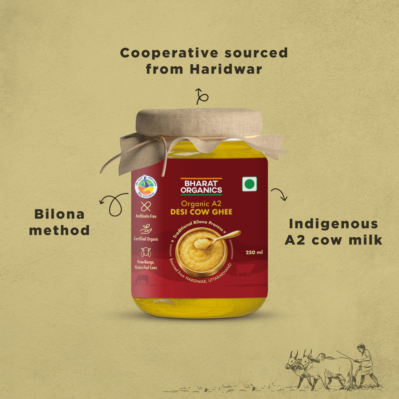 Organic A2 Desi Cow Ghee 250 ml