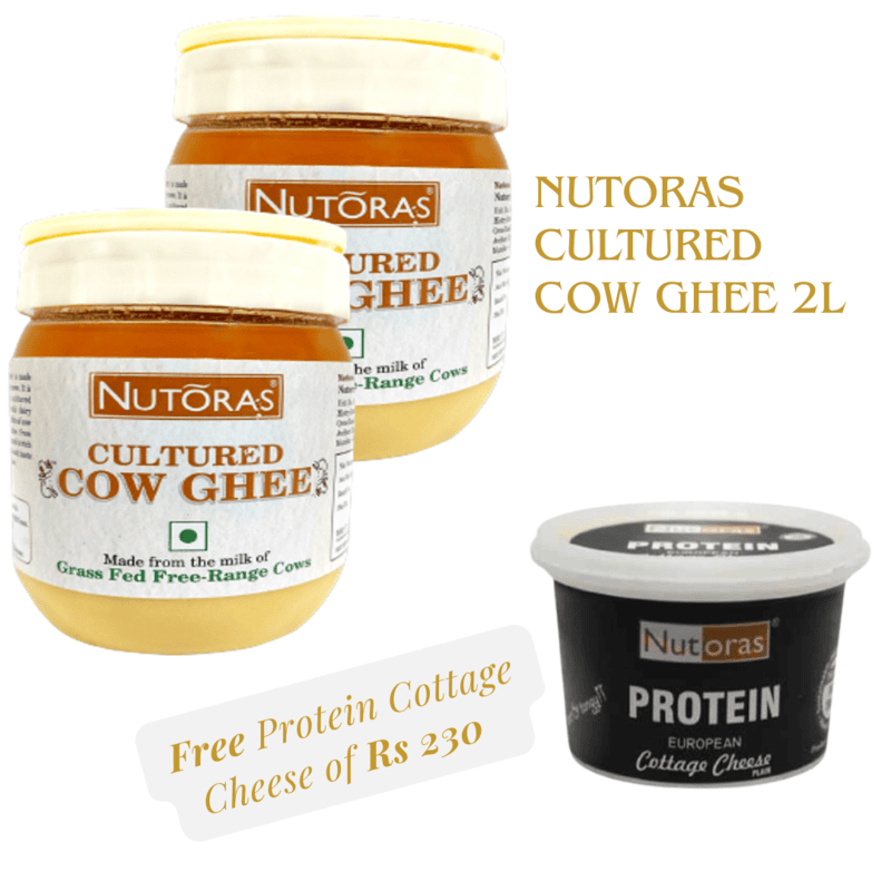 Nutoras Cultured Pure Cow Ghee Plan 2L(Free Slice)
