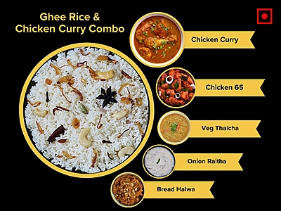 Ghee Rice & Chicken Curry
