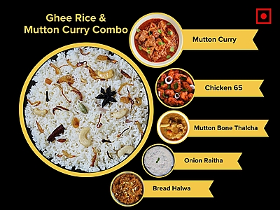 Ghee Rice & Mutton Curry
