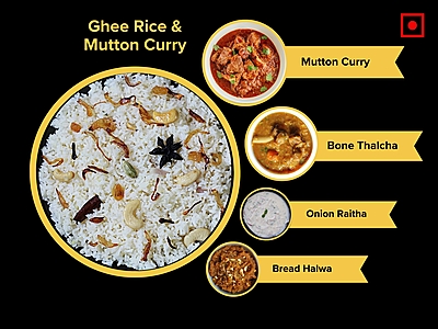 Ghee Rice & Mutton Curry