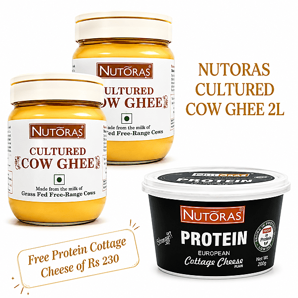 Nutoras Cultured Pure Cow Ghee Plan 2L(Free Protein Cottage Cheese) Nutoras Cultured Pure Cow Ghee Plan 2L(Free Protein Cottage Cheese)