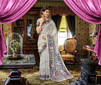 Ghicha Silk Saree Handloom Tussar Madhubani with BP Ghicha Silk Saree Handloom Tussar Madhubani with BP