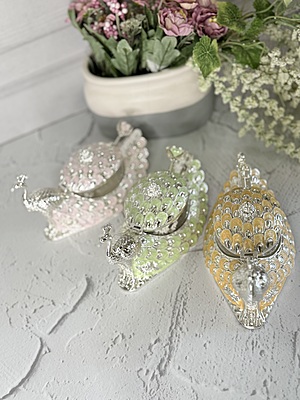 German Silver Peacock showpiece plus supari box