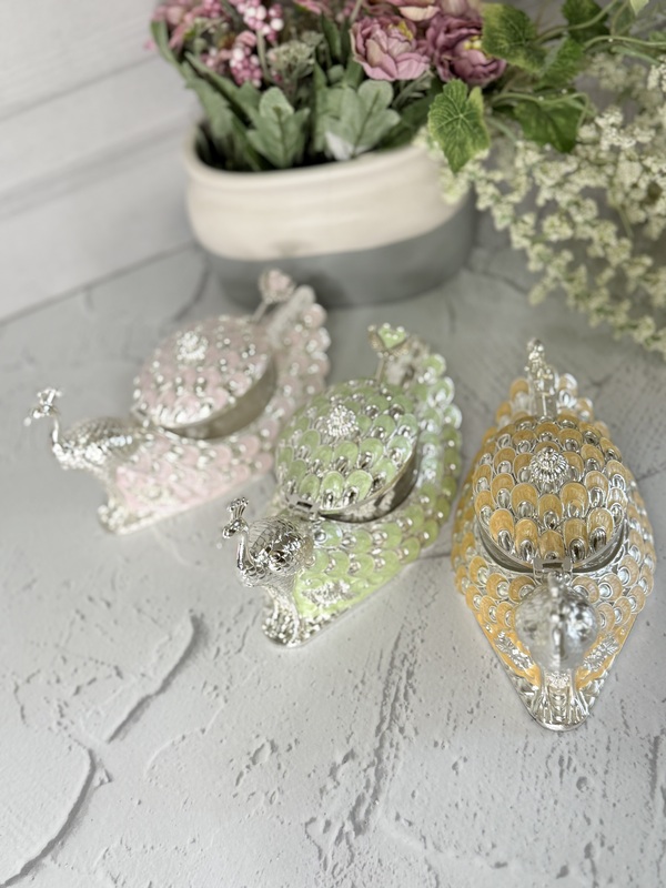 German Silver Peacock showpiece plus supari box