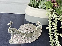 German Silver Peacock showpiece plus supari box
