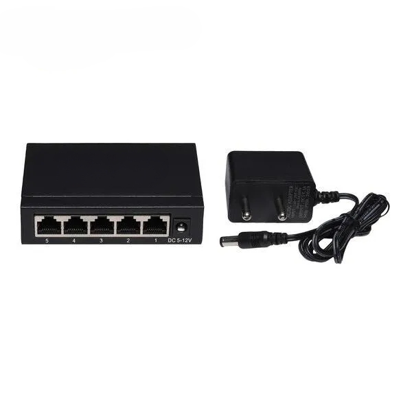 Gigabit Ethernet Network Switch | 5/8-Port 10/100Mbps | Metal Body, RJ45 Ports, Plug & Play, Compact Design for Seamless Connectivity