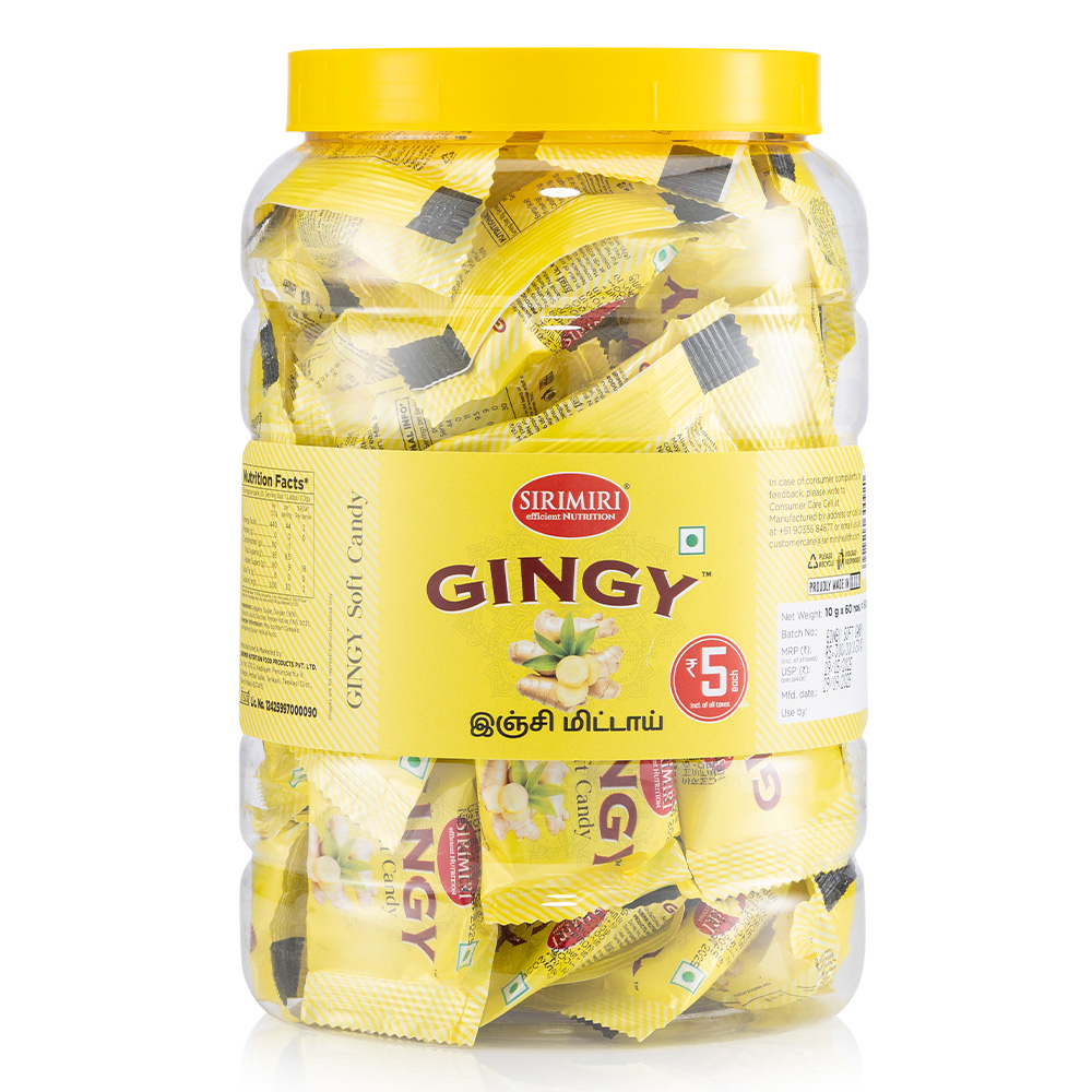 SIRIMIRI Ginger Mittai - Jar of 50 pieces