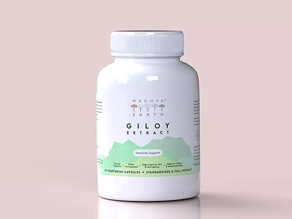 Giloy Extract Veg Capsules 60pcs - Madhya Earth