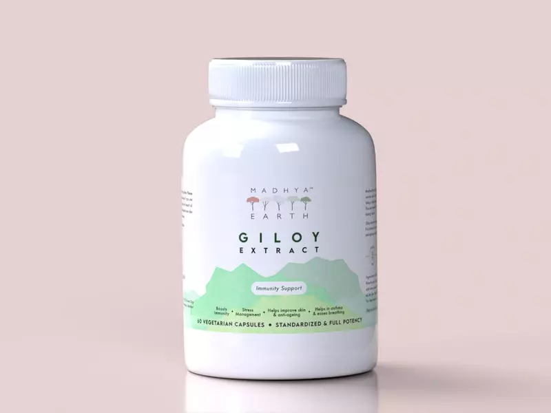 Giloy Extract Veg Capsules 60pcs - Madhya Earth