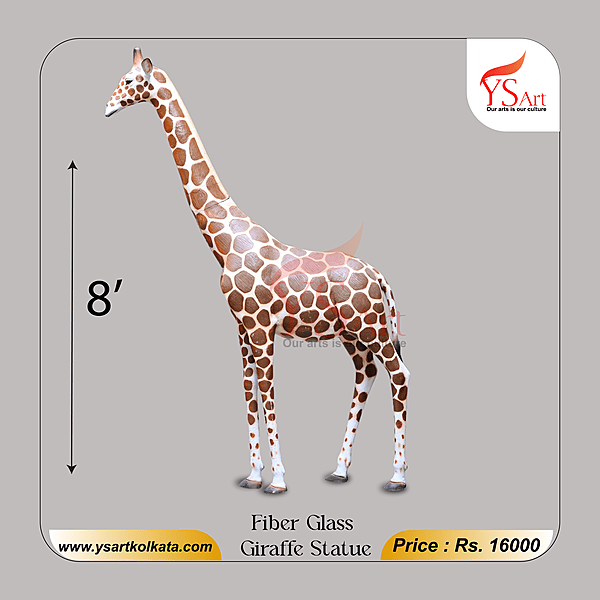 Fiber Glass Giraffe Statue (8 Feet) – YS Art